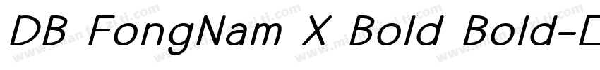 DB FongNam X Bold Bold字体转换